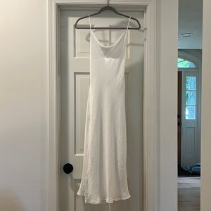Resa white slip dress